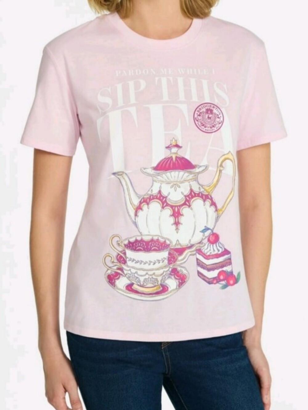 Netflix Bridgerton Women's Size S Graphic Tee Short Sleeves NWT Pardon Me While
